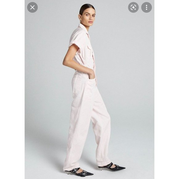 A.L.C. Petra Morganite Short Sleeve Jumpsuit Pink - Picture 4 of 13